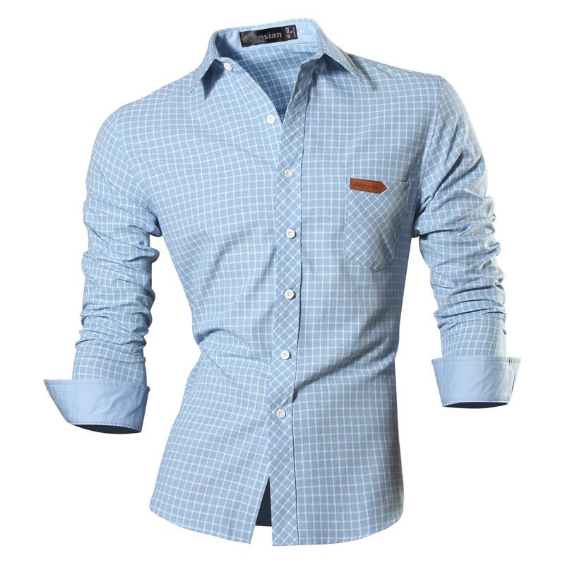 jeansian casual shirts dress male mens clothing long sleeve social brand boutique cotton western button 2028