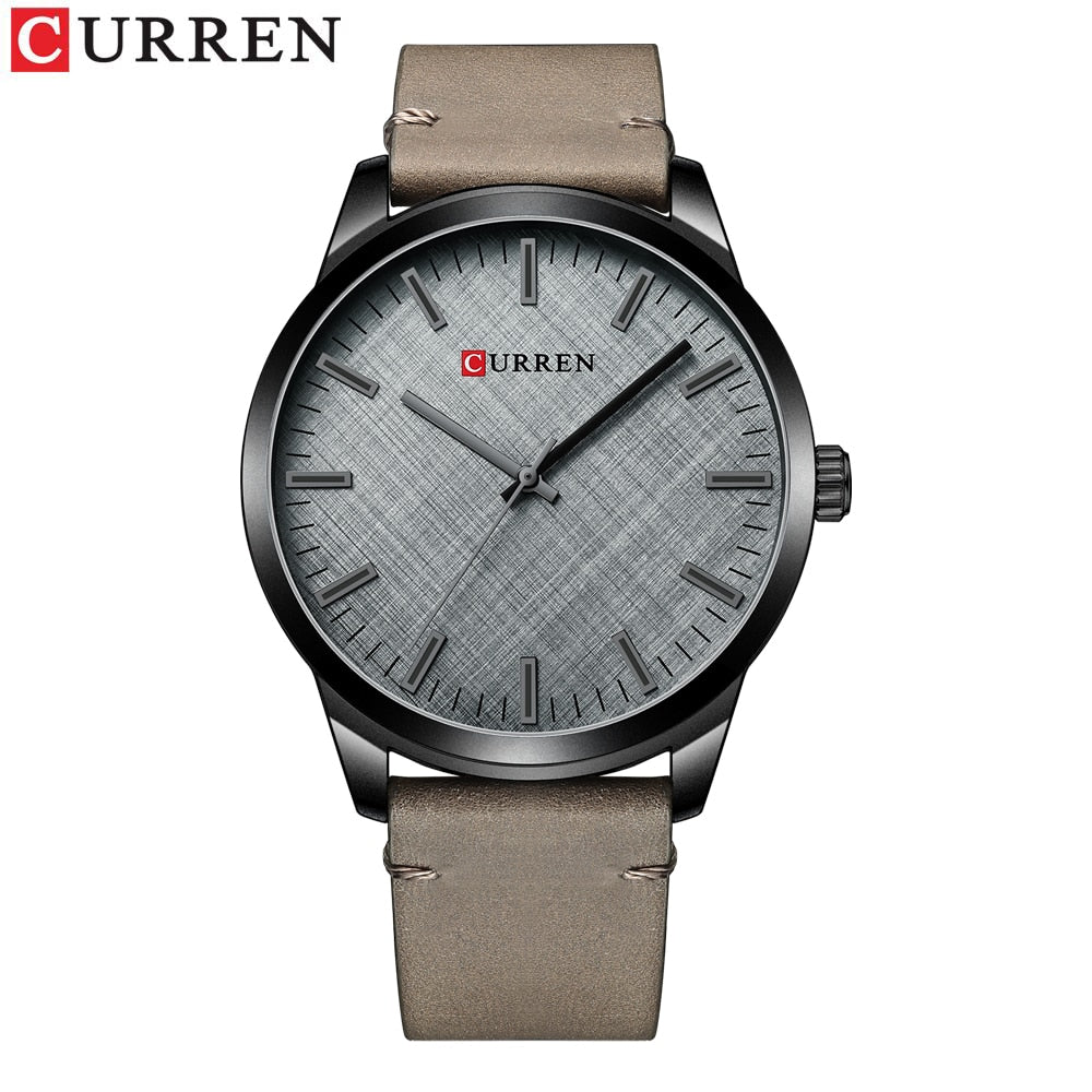 Curren Men's Waterproof Leather Band Watch - CUR205