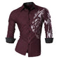 jeansian casual shirts dress male mens clothing long sleeve social brand boutique cotton western button 2028