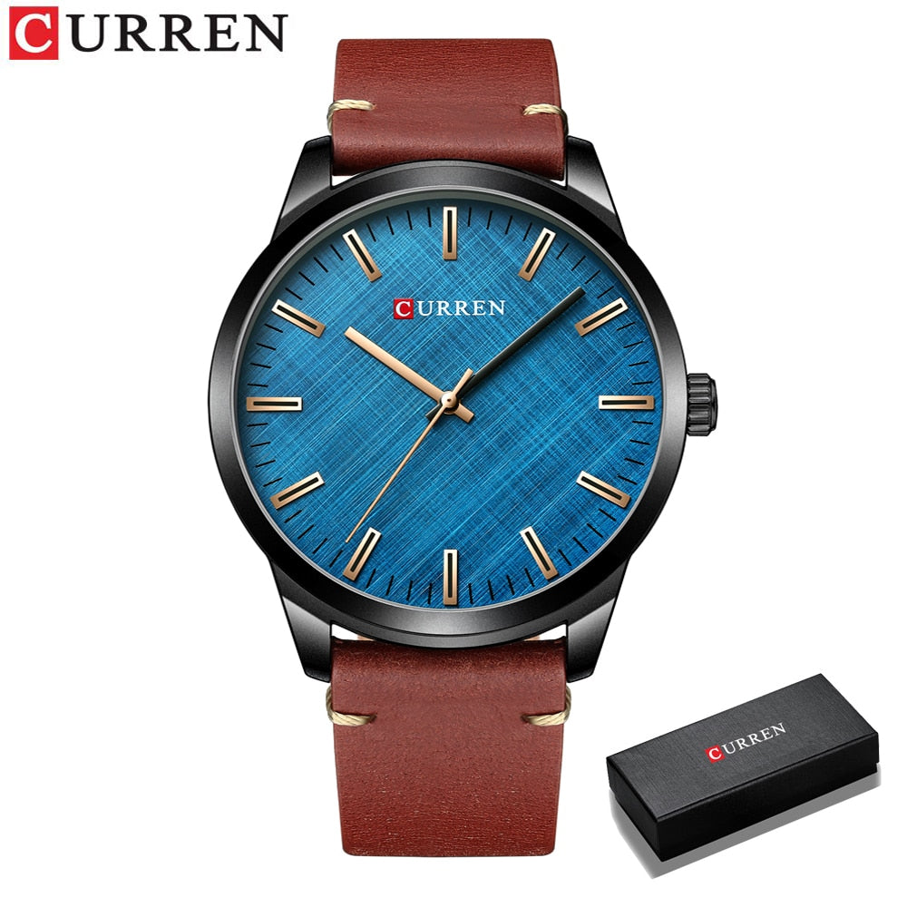 Curren Men's Waterproof Leather Band Watch - CUR205