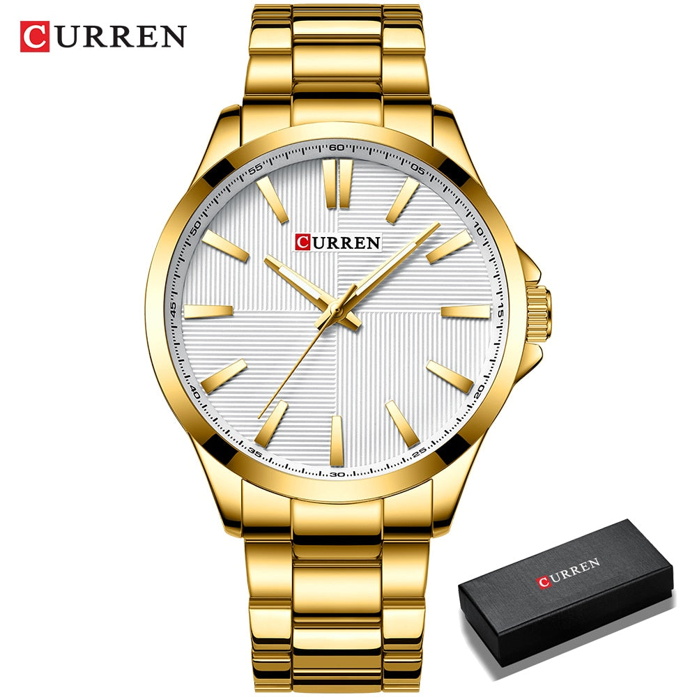 Curren Men's Waterproof Steel Snap Watch - CUR186