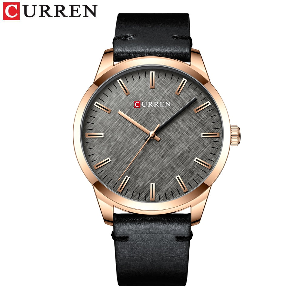 Curren Men's Waterproof Leather Band Watch - CUR205