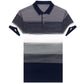 Striped Short Sleeve Polo Tee Shirt Men's