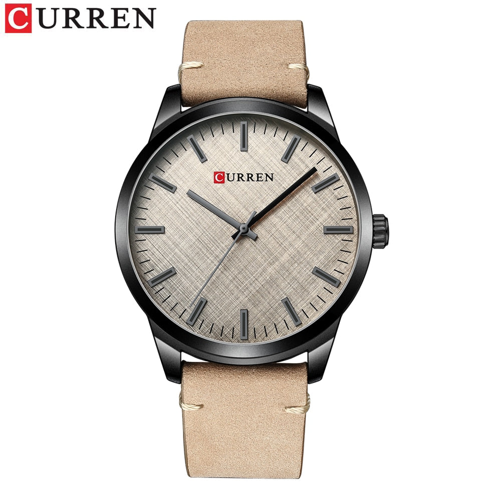 Curren Men's Waterproof Leather Band Watch - CUR205