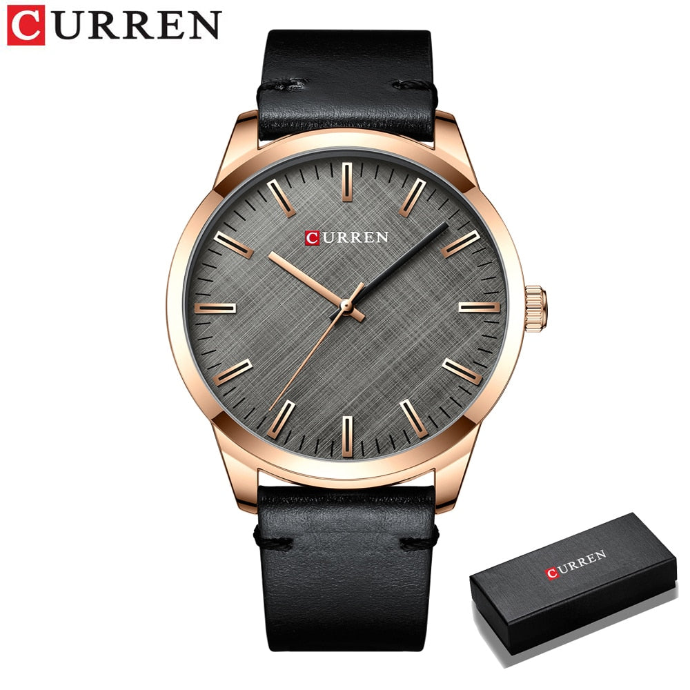 Curren Men's Waterproof Leather Band Watch - CUR205