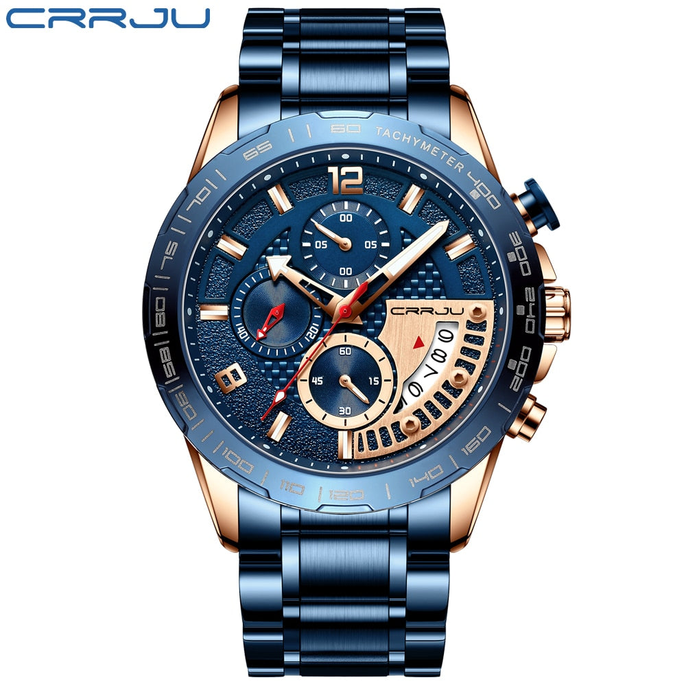 CRRJU Luxury Luminous Chronographic Quartz Watch 2281