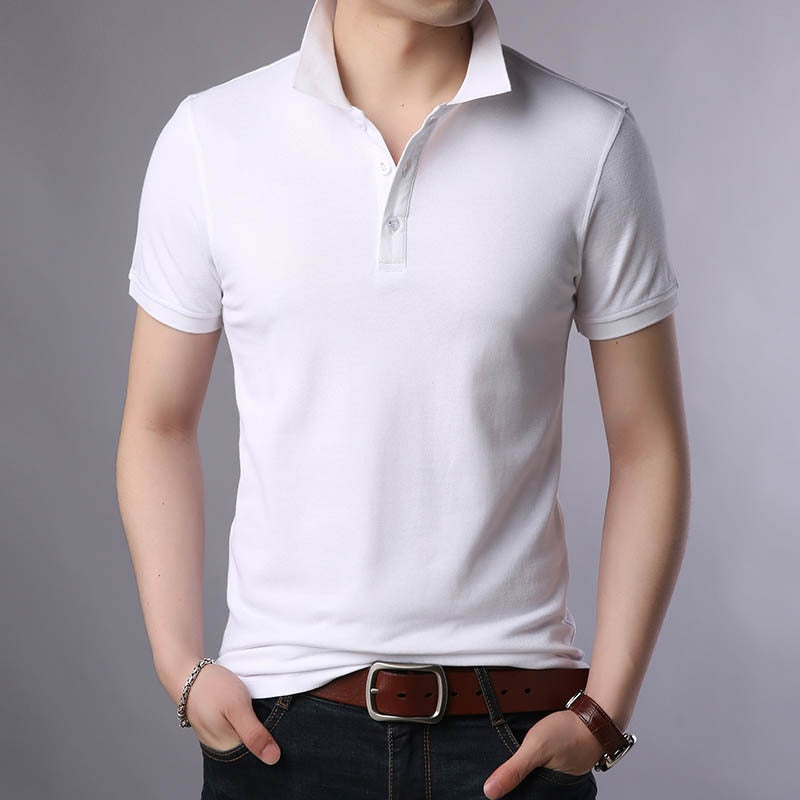 LANGBEEYAR Slim Fit Polo Shirt