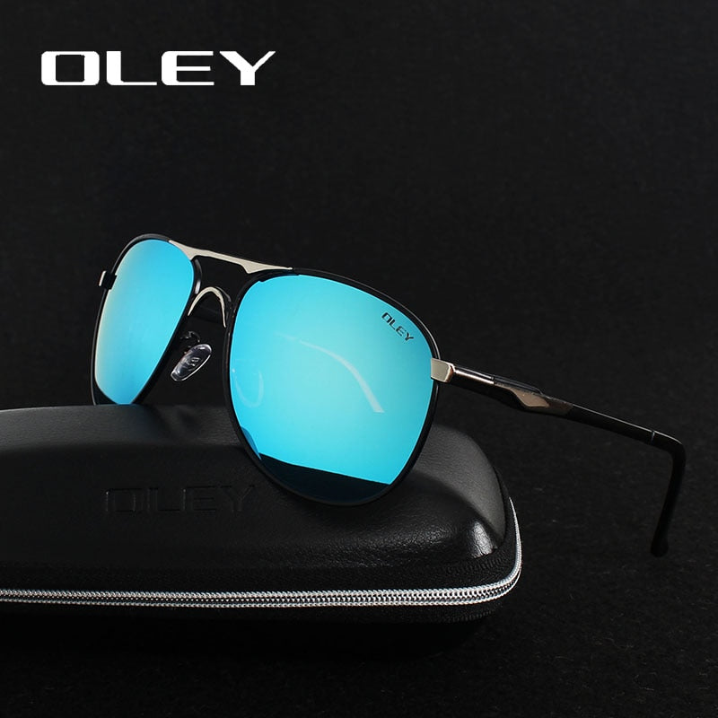 OLEY Luxury brand mens driving Sunglasses polarized women pilot Sun glasses blue coating eyewear  dos homens Y7611