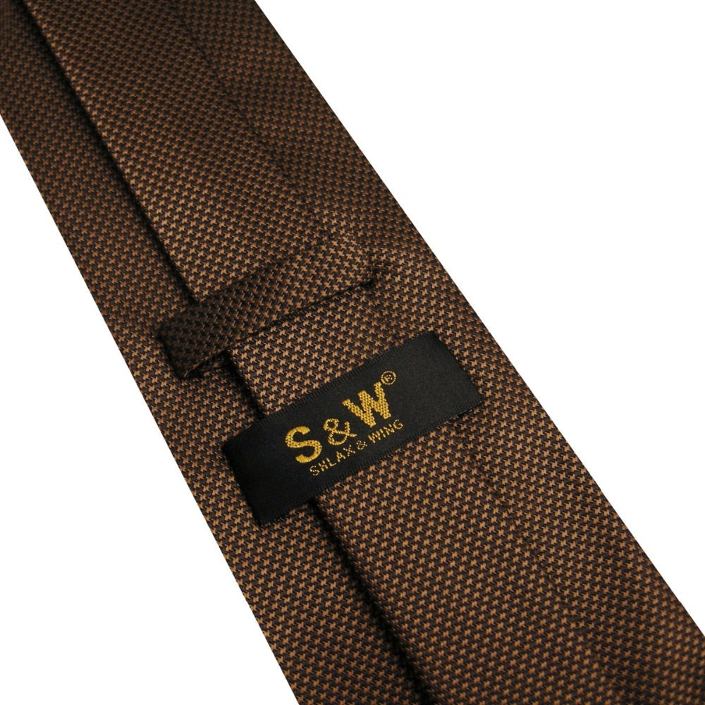 Shlax & Wing Brown Handmade Necktie and Hanky Set