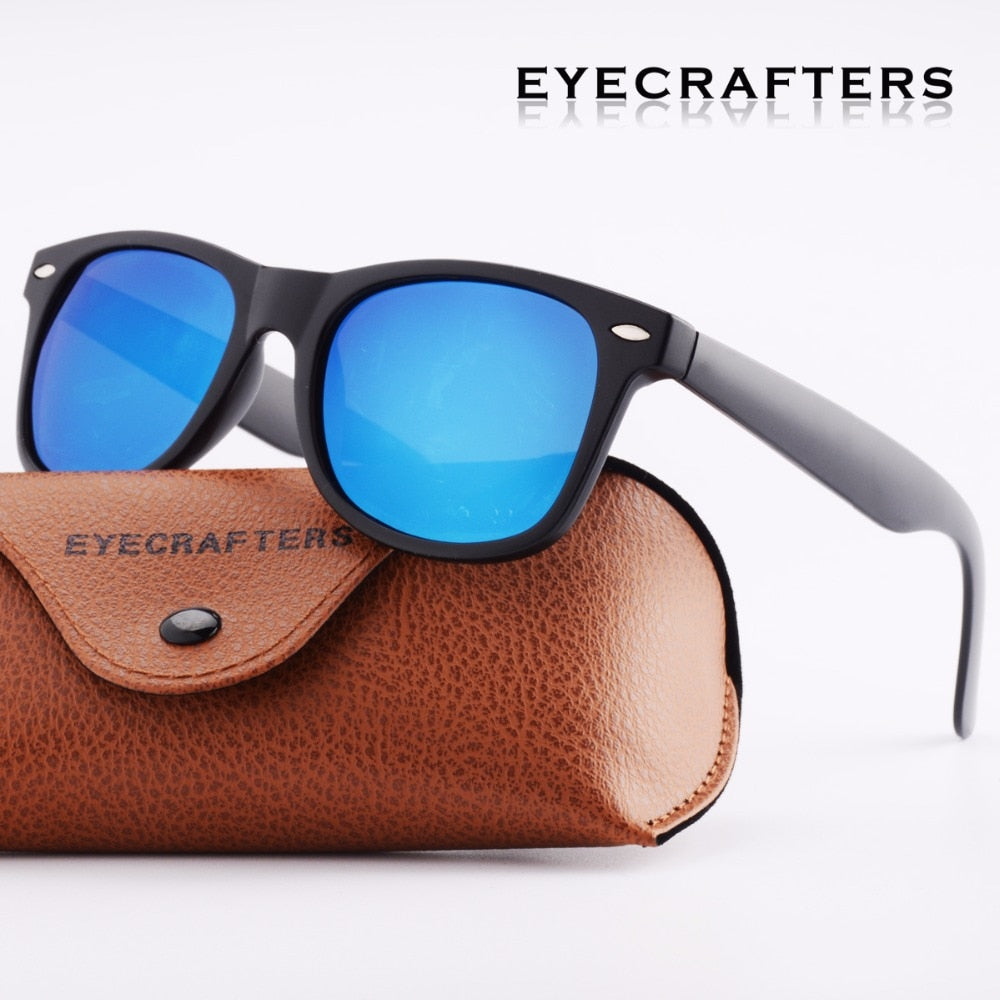 Eyecrafters Driving Mirrored Square Retro Sunglasses Eyewear Fashion Vintage Mens Womens Polarized Sunglasses   UV400 2140