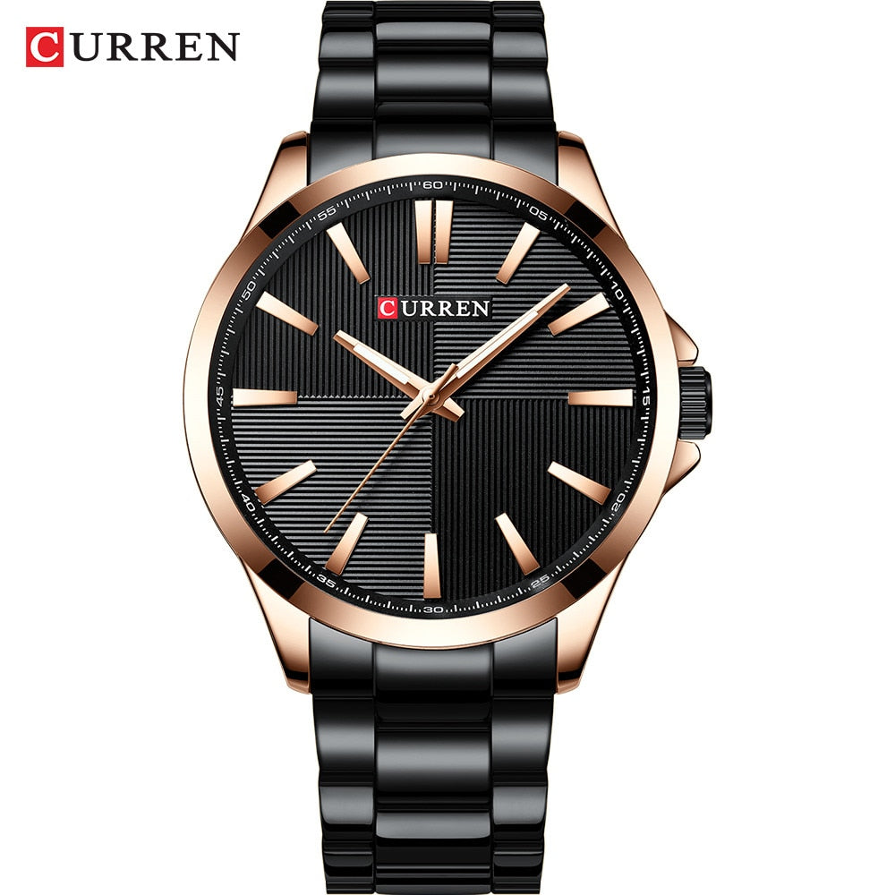 Curren Men's Waterproof Steel Snap Watch - CUR186