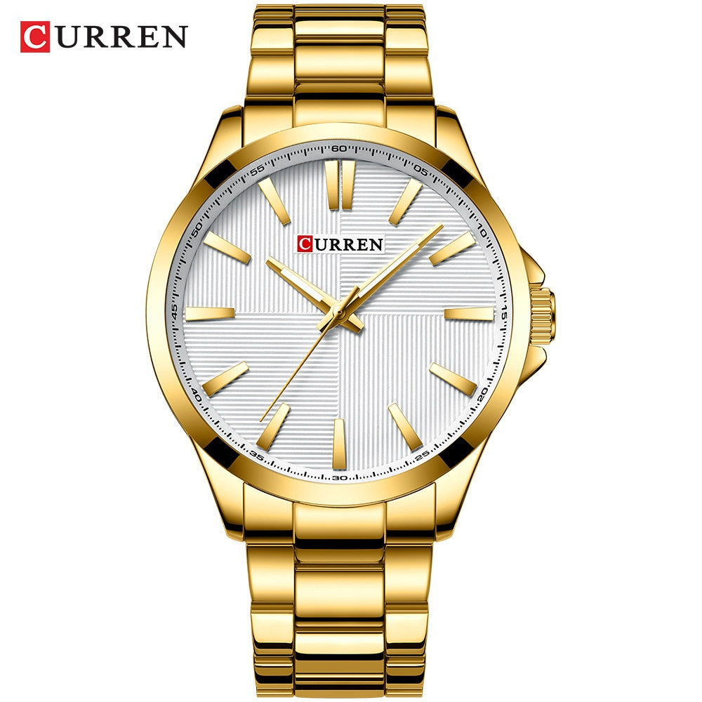 Curren Men's Waterproof Steel Snap Watch - CUR186