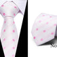 Neckties 7.5cm Slim Silk Neck Ties for Men Striped & Dot Wedding Suits Gravatas Business Neckwear Polyester Corbatas