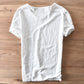 Italy Style Fashion Short Sleeve Cotton Men T Shirt Casual V-Neck White T-Shirt for Men Brand Clothing Mens Tshirt Camiseta