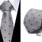 Neckties 7.5cm Slim Silk Neck Ties for Men Striped & Dot Wedding Suits Gravatas Business Neckwear Polyester Corbatas