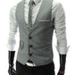 Dress Vests Slim Fit Suit Vest Sleeveless Formal Business Jacket