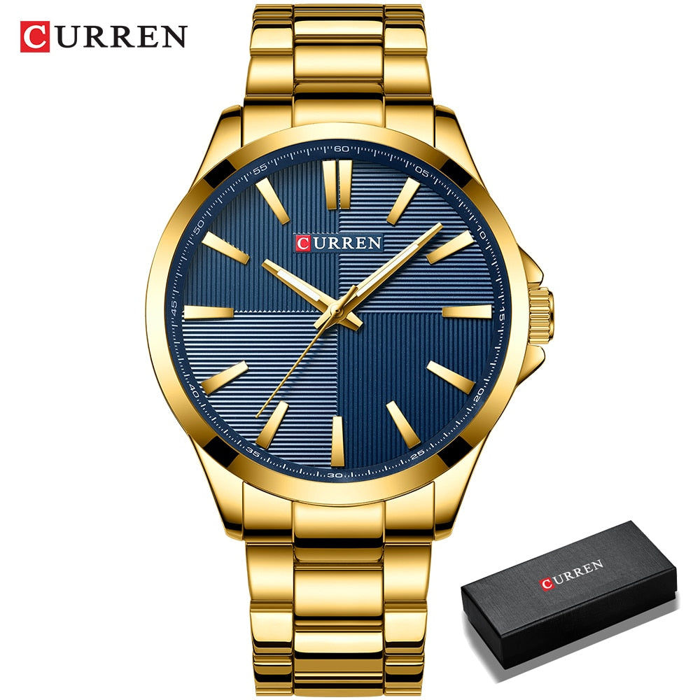 Curren Men's Waterproof Steel Snap Watch - CUR186