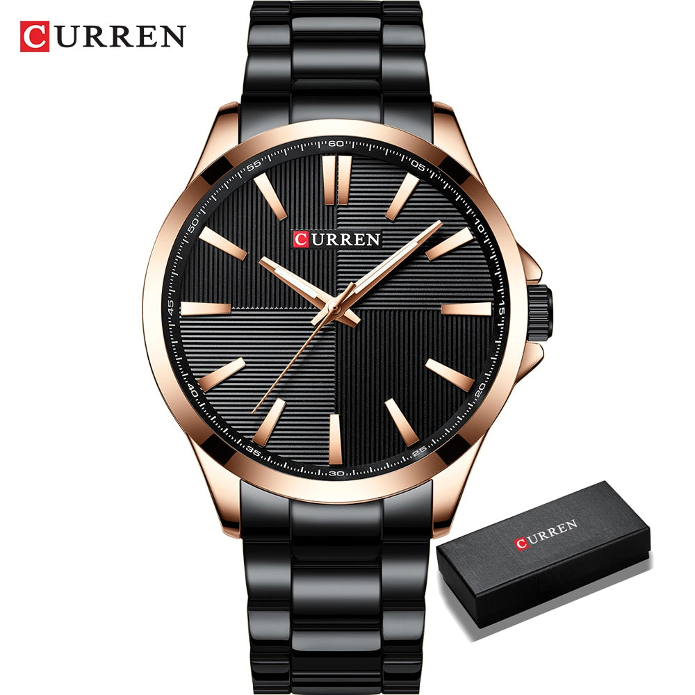 Curren Men's Waterproof Steel Snap Watch - CUR186