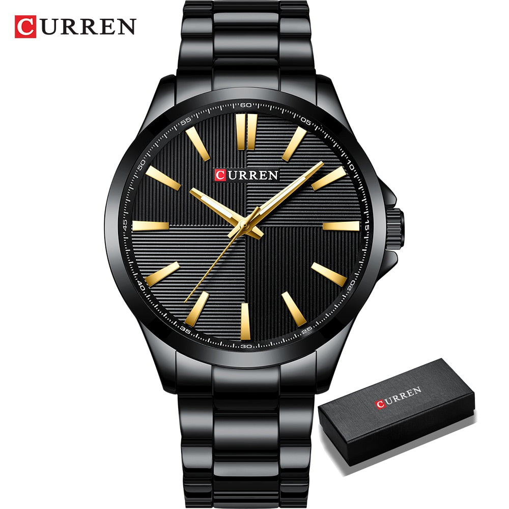 Curren Men's Waterproof Steel Snap Watch - CUR186