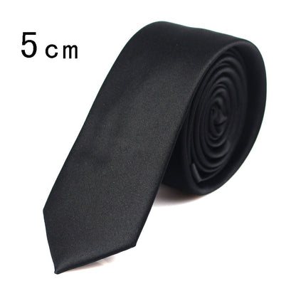 Black Neck Ties For Men Women Casual Suits Solid Tie Gravatas Skinny Mens Neckties For Business Wedding Slim Men Ties