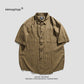 Shirt Mmoptop Vertical Striped Short-Sleeved Casual Shirt