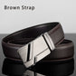 Men Leather Belt Metal Automatic Buckle Brand High Quality Luxury Belts for Men Famous Work Business Black Cowskin PU Strap