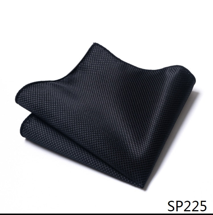 High Grade 2023 New Style Hot sale Silk Handkerchief Black Suit Accessories Solid Men Abraham Lincoln's birthday