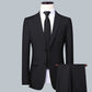 High Quality (Blazer+ Waistcoat + Trousers) Men Simple Business Elegant Fashion Job Interview Gentleman Suit Slim 3-piece Suit