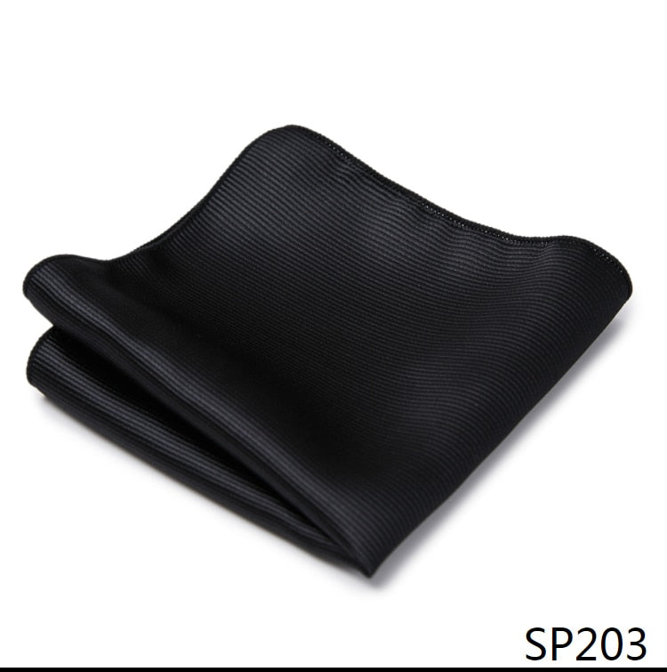 High Grade 2023 New Style Hot sale Silk Handkerchief Black Suit Accessories Solid Men Abraham Lincoln's birthday