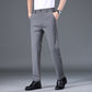 Summer Good Stretch Smooth Trousers Men Business Elastic Waist Korean Classic Thin Black Gray Blue Brand Casual Suit Pants Male