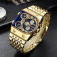 Oulm Luxury Gold Watch For Men