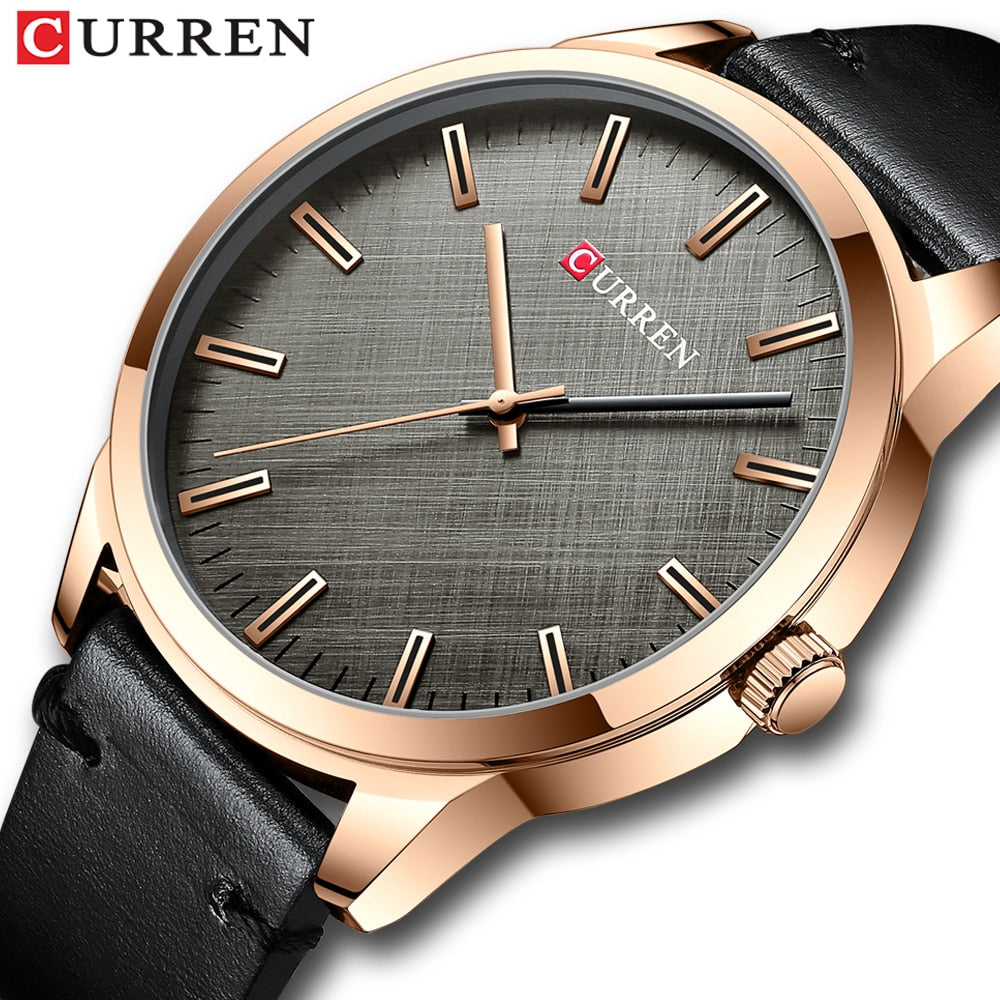 Curren Men's Waterproof Leather Band Watch - CUR205