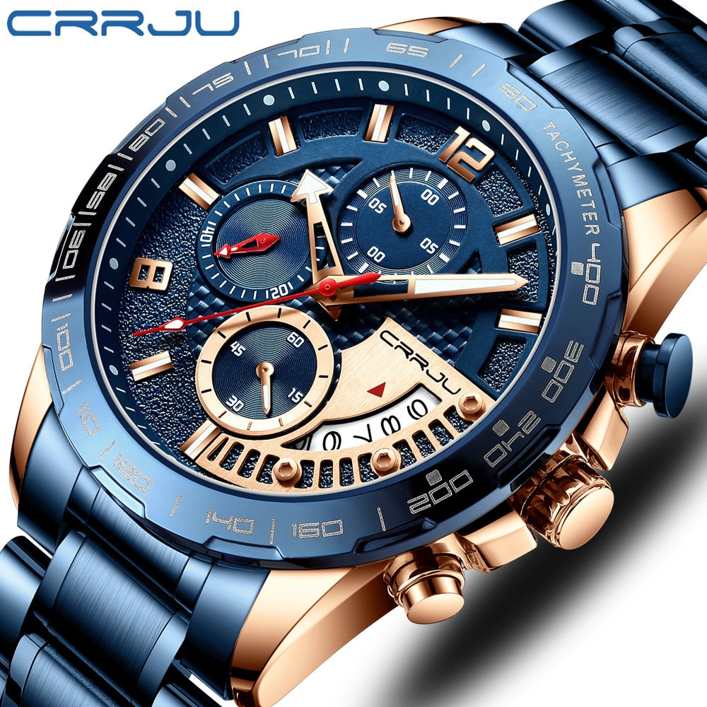 CRRJU Luxury Luminous Chronographic Quartz Watch 2281