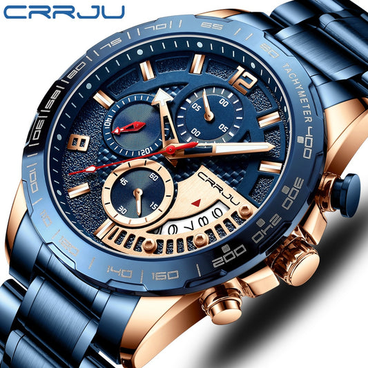 CRRJU Luxury Luminous Chronographic Quartz Watch 2281