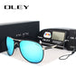 OLEY Luxury brand mens driving Sunglasses polarized women pilot Sun glasses blue coating eyewear  dos homens Y7611