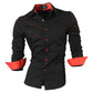 jeansian casual shirts dress male mens clothing long sleeve social brand boutique cotton western button 2028