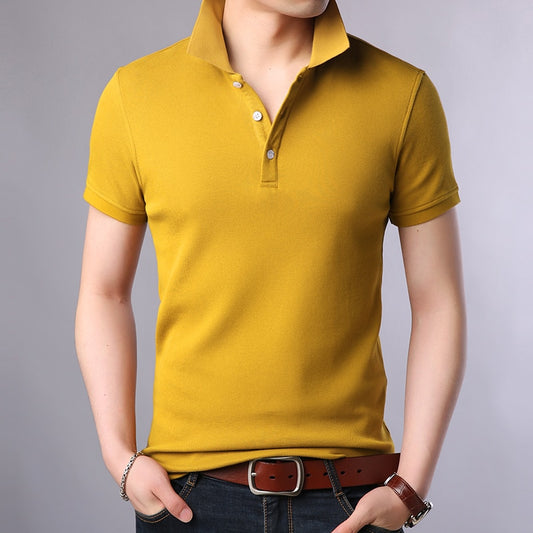 LANGBEEYAR Slim Fit Polo Shirt