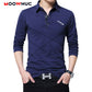 Polos Shirt Mens Long Sleeves 2020 New Fashion Cotton Hombre Men's Clothing Masculino Business Casual Slim 5XL MOOWNUC Shirts