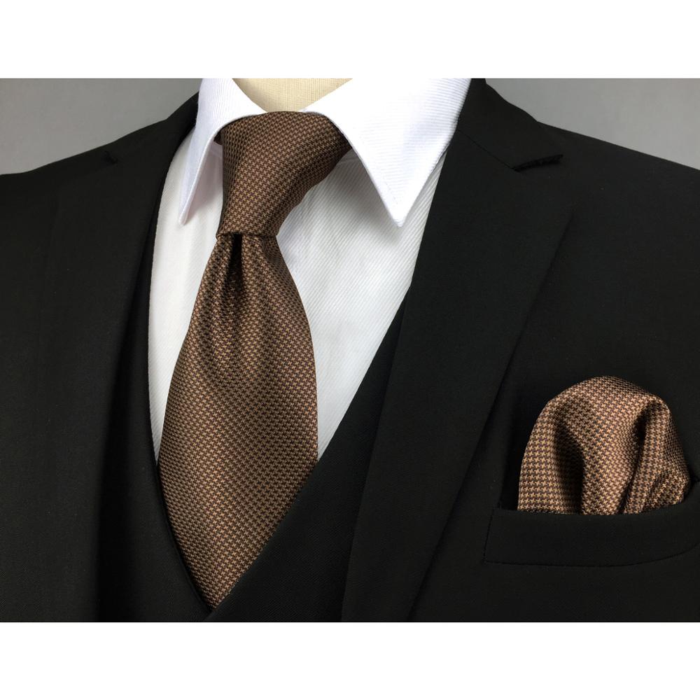 Shlax & Wing Brown Handmade Necktie and Hanky Set