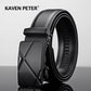 Men Leather Belt Metal Automatic Buckle Brand High Quality Luxury Belts for Men Famous Work Business Black Cowskin PU Strap